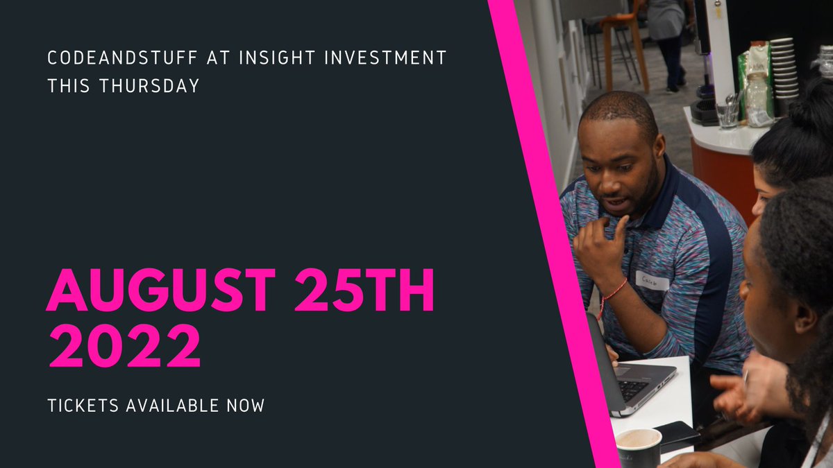 CodeAndStuff_uk's tweet image. Interested in coding or getting into tech? Come join us next Thursday.
Tickets available online now. ow.ly/4qGs50KnfHk
#CodeandStuff #Womenintech #nonbinaryintech #codenewbies #code #codingisfun #tech #Manchester