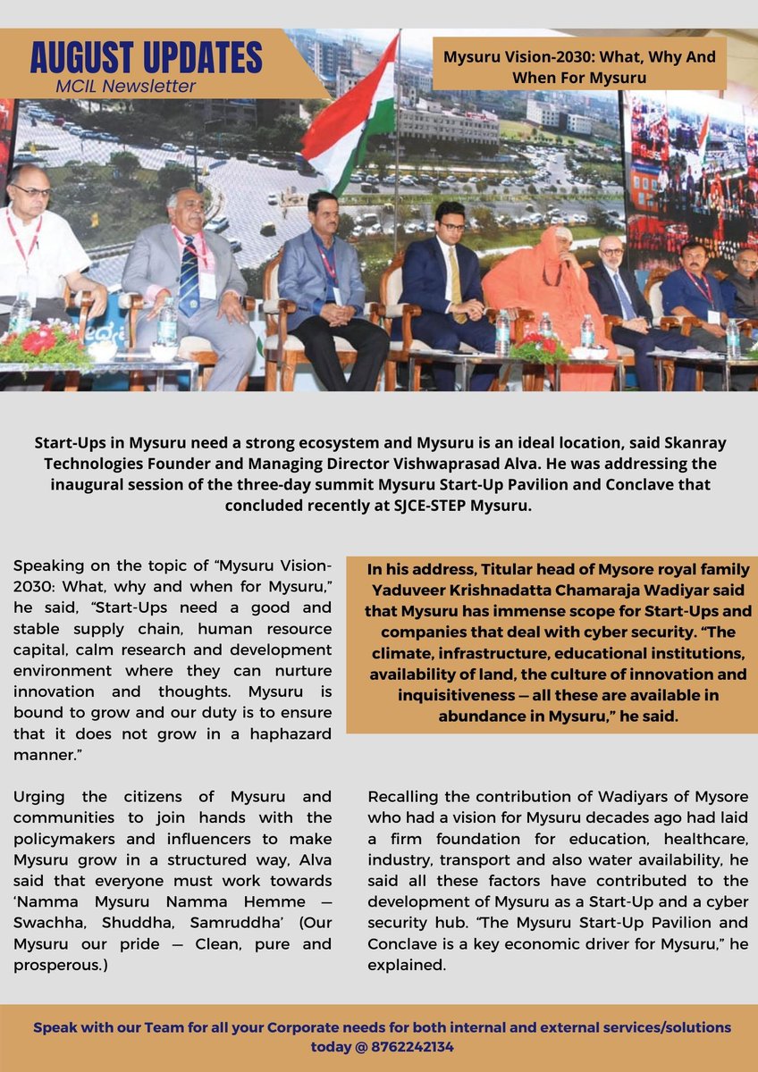 MoarconL's tweet photo. We sincerely hope you enjoy reading it and will give us a call if you have any needs relating to real estate.
Call right away at 9916844857/8762242134 to know more.
#mcilnewsletter #IndependenceDayspecial #mcilmysore #mcilposts https://t.co/iMRsaYZh4q