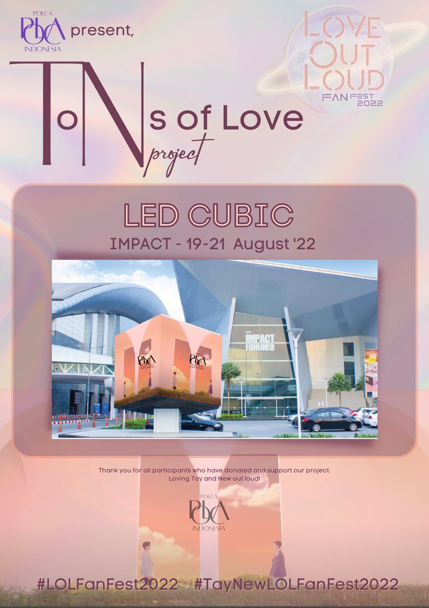 PolcaIndonesia's tweet photo. ToNs of Love for TayNew on #LOLFanFest2022💙

Thank you for all participants who have donated and support our project.
Keep loving Tay and New out loud!

📍LED Cubic and LED Royal Jubilee Ballroom
📅 19-21 August '22

#Tawan_V #Newwiee #เตนิว #TaynewLOLFanFest2022 https://t.co/98S8xr3wWc