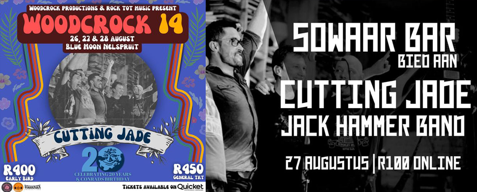 Nelspruit and Pretoria!
Nelspruit - Friday 26 August, WoodCrock 14, Blue Moon 
bit.ly/3PtopLa
Pretoria - Saturday 27 August, Sowaar Bar, With Jack Hammer Band
facebook.com/events/4482409…