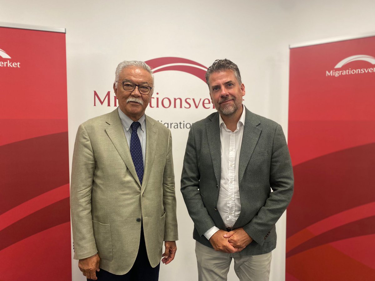 Had a good meeting with Mikael Ribbenvik, DG of Migationsverket 🇸🇪 🇦🇫
