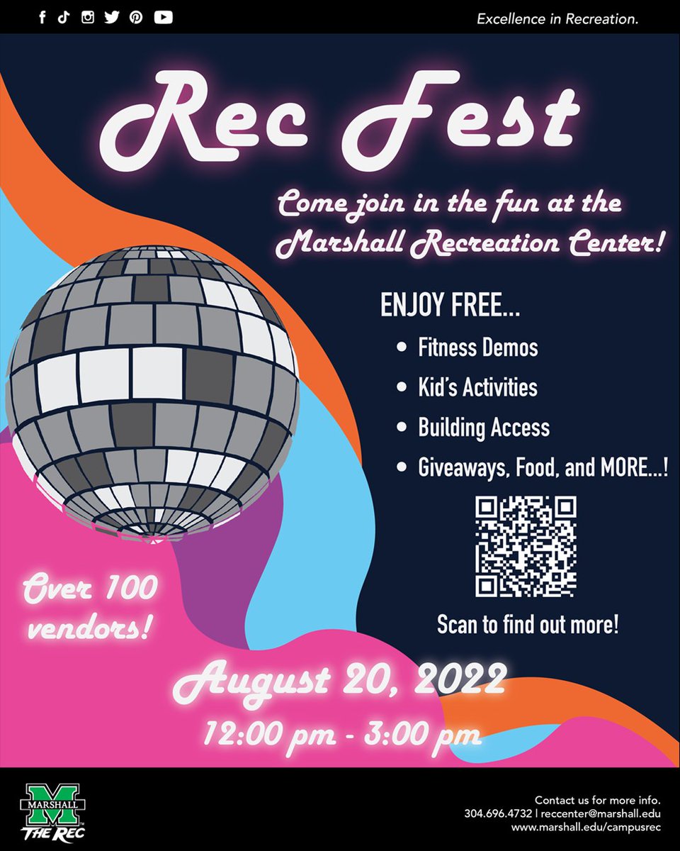 Cabell_HlthDept's tweet photo. CHHD will be participating in this yearโs MU Rec Fest tomorrow! #RecFest2022
Learn more: https://t.co/Htqz7rLIkv https://t.co/IAmMtDnT3G