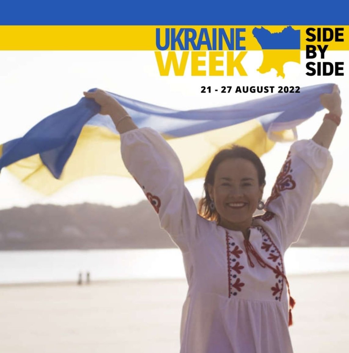 Put on your brightest blues and yellows and bring the whole family to join @JsySideBySide Living Flag photo on the beach. We will gather in a flag shape for a drone shot at 10.30am Sunday 21st August #jerseyukraineweek #livingflag @philipclydesmith @jerseyoverseasaid @lebraye