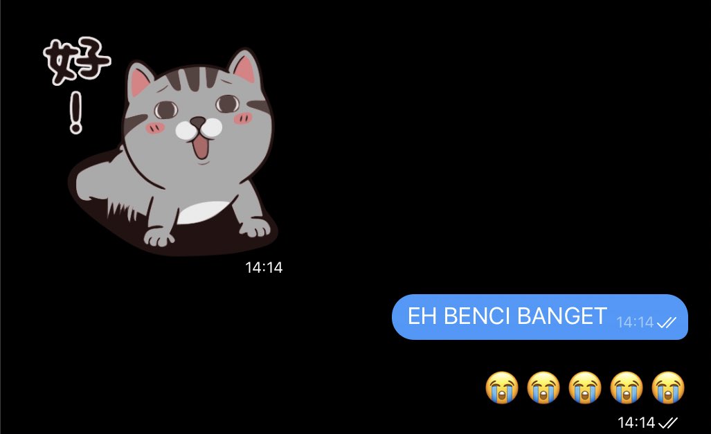 yg namanya jiyu mau gue block aja g? TBTB NGIRIM STIKER TERKUTUK ITU😭😭