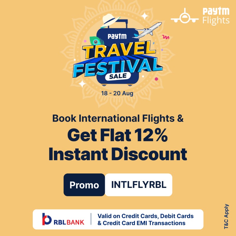 PaytmCheckin's tweet photo. Festivities emptying your savings?🤦‍♂️
Paytm Travel Festival Sale Ends Tomorrow!🤦‍♂️
Hurry to save big on flights✈️ with RBL Bank! 🏃🏃‍♀️

#paytmkaro #travelkaro #savekaro @rblbank