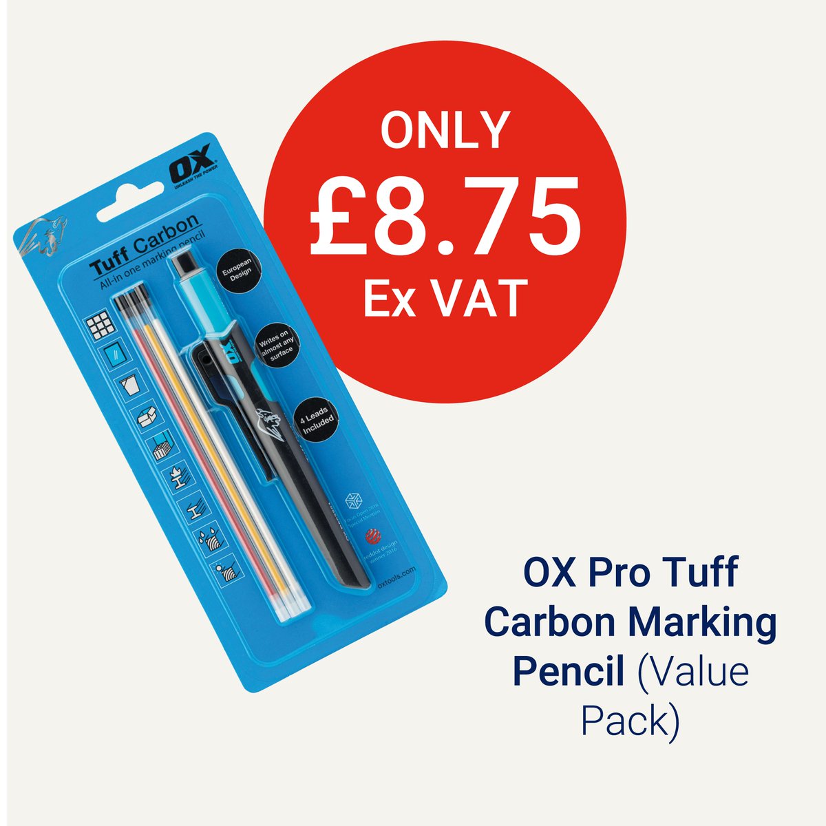 JHPlumbSupplies's tweet photo. Make marking easy when carving out bath wastes, taps and more using the @OXtoolsUK Tuff #CarbonPencilLeads.

Check out more DEALS in our #JamesHargreaves #Summer #Deals #brochure, which is out now.

View online here: https://t.co/26PdKY14RS

#oxtools #plumbing #plumber #tools https://t.co/riLATPGfJ4