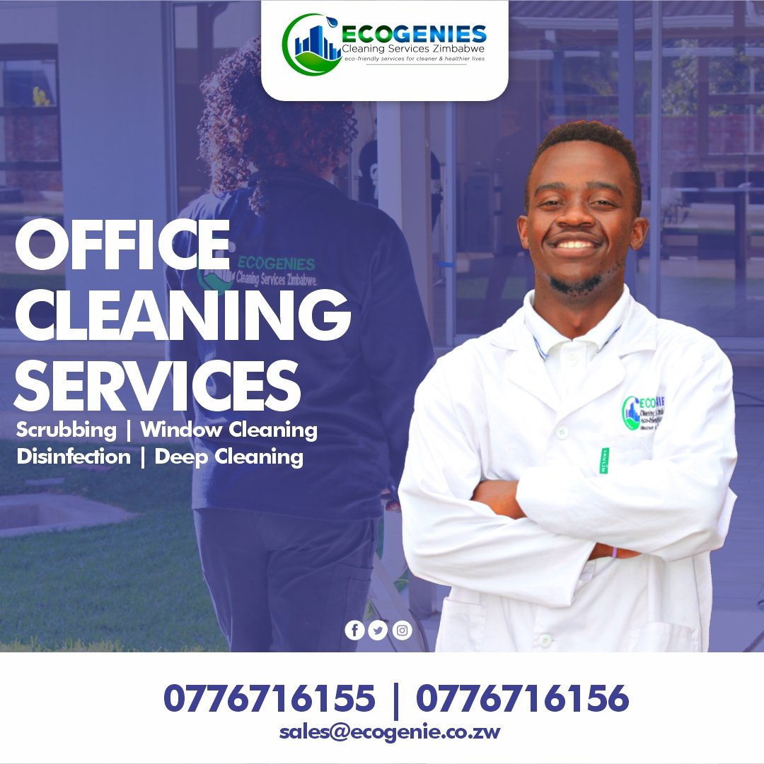 Ecogenieszw's tweet photo. We won’t tidy your desk…
…but we’ll clean that nasty spill, your windows, your air vents, your kitchens, your ablutions areas, your extractors…

When things need cleaning, contact EcoGenies Cleaning Services for a free site visit and quote! https://t.co/TZOVKZuRVd