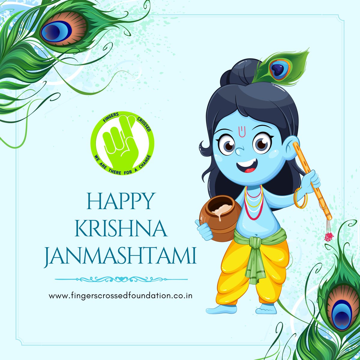 “𝐒𝐞𝐭 𝐲𝐨𝐮𝐫 𝐡𝐞𝐚𝐫𝐭 𝐮𝐩𝐨𝐧 𝐲𝐨𝐮𝐫 𝐰𝐨𝐫𝐤 𝐛𝐮𝐭 𝐧𝐞𝐯𝐞𝐫 𝐢𝐭𝐬 𝐫𝐞𝐰𝐚𝐫𝐝.” ~ 𝐋𝐨𝐫𝐝 𝐊𝐫𝐢𝐬𝐡𝐧𝐚

<a href="/FingersCrossedF/">Fingers Crossed Foundation</a> 

#janmashtami2022 #fingerscrossedfoundation #ngo