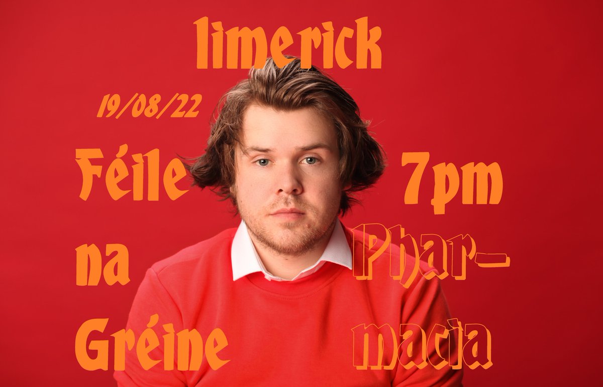 Limerick, tonight I play a Solo show in @PharmaciaLK for the legendary @FeileNaGreineLK Festival. Come along everything is free. X