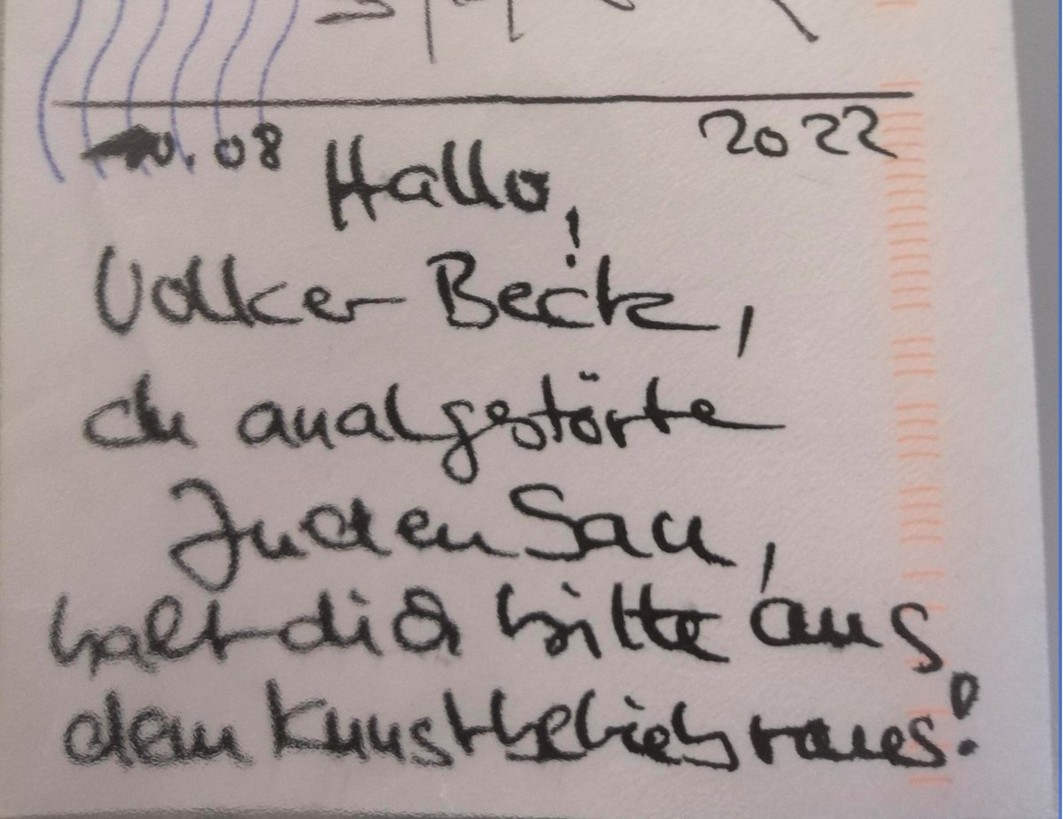 Post von den Fans der @documenta__ in #Kassel.

Diese #documenta15 steht offensichtlich nicht für Weltoffenheit und Kultur, sondern für Toxisches. @fuerkassel @Angela_Dorn.

Auch eine Frucht der Hetze gegen die Kritik. @HNA_online @mattilohr