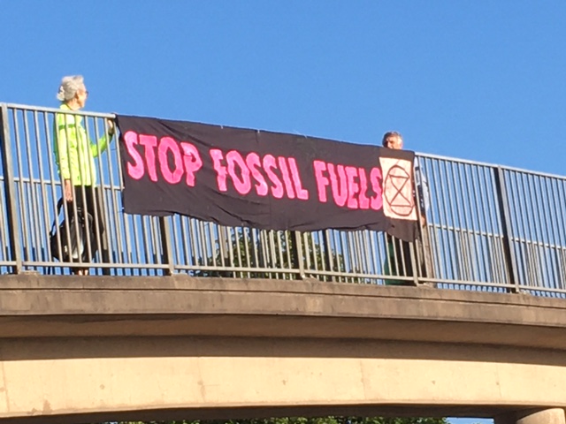 Rebels from Extinction Rebellion Telford out again today. Getting the message out above the M54 in Telford. 

          #EnoughlsEnough #ClimateAction #Now 

<a href="/ShropshireStar/">Shropshire Star</a> <a href="/telfordlive/">Telford Live!</a> <a href="/XRShrewsbury/">XRShrewsbury 🌍</a> <a href="/XRMidlands/">Extinction Rebellion Midlands</a>