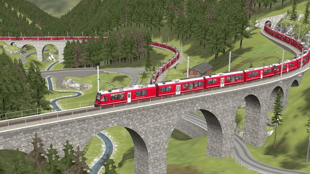 AntoinePrt's tweet photo. Le 29 octobre 2022, les Chemins de fer rhétiques (RhB) tenteront de battre un record du monde : faire circuler le plus long train de voyageurs du monde. Composé de 100 voitures et long de 1910 mètres, il devra circuler sur le tronçon Albula/Bernina. 

Thread explicatif ⤵️ https://t.co/1a1ybOX2D2