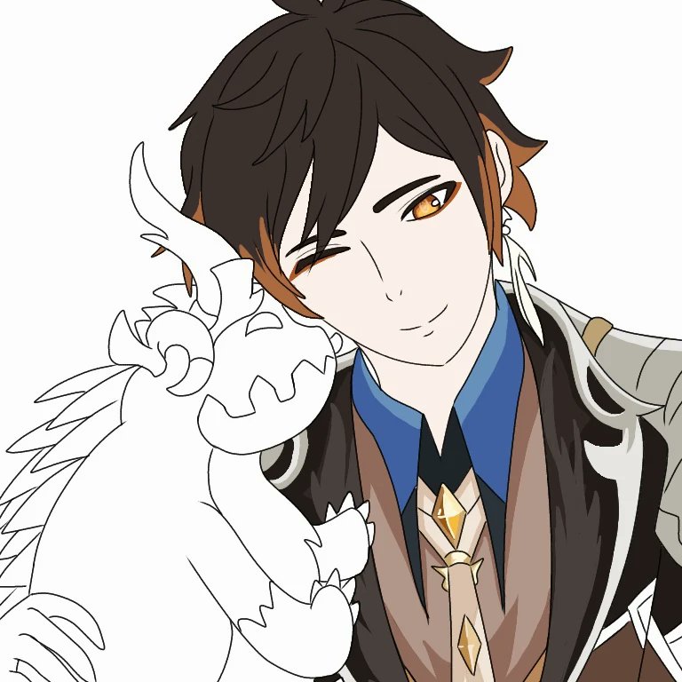 AkaiComics's tweet photo. Mi fanart de #Zhongli para el concurso de #GenshinImpact 
#fanart #digitalart #art #artist https://t.co/VRPfNtwkj9