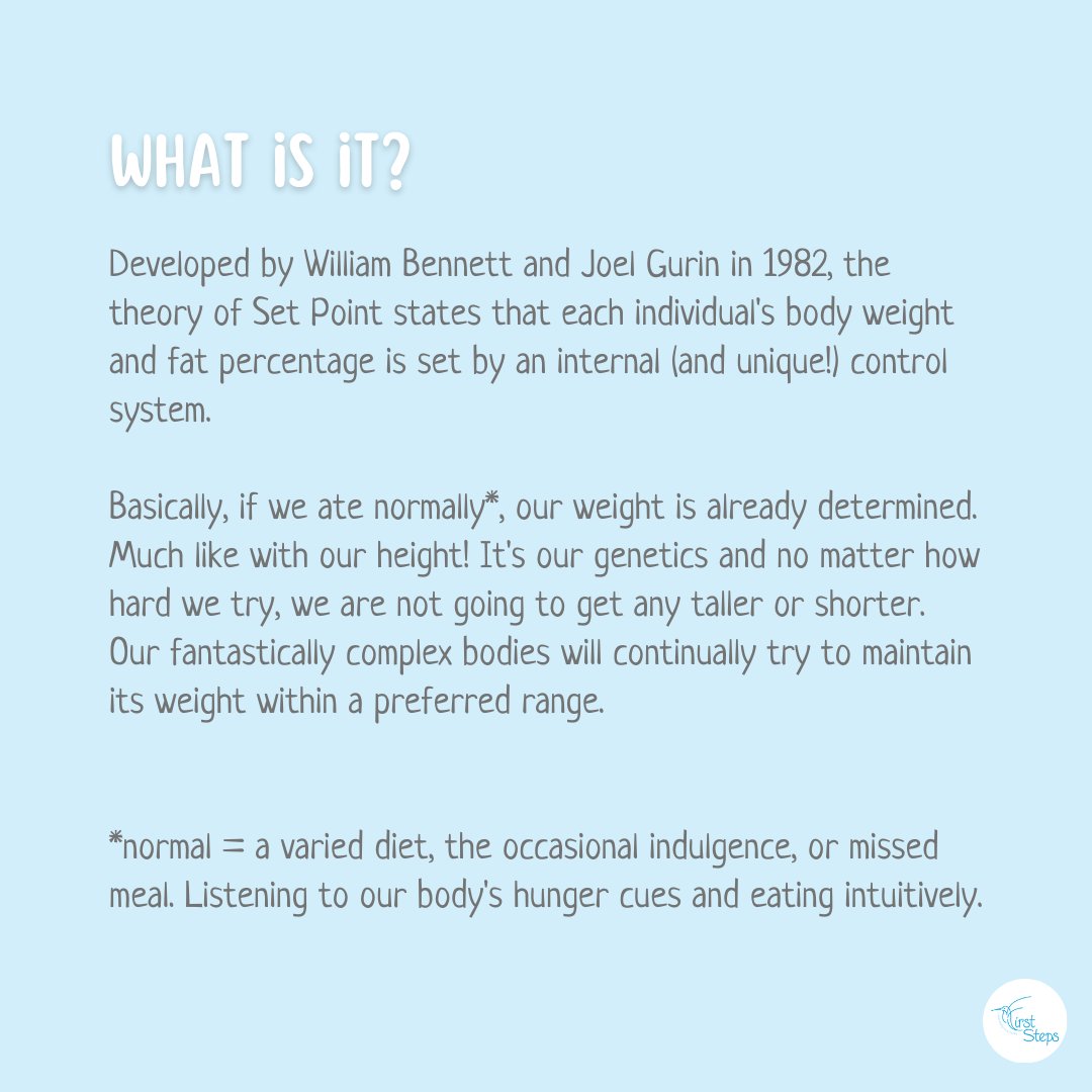FirstStepsED's tweet photo. TLDR; Basically, our weight is already determined. It's our genetics and our complex bodies will try to maintain weight within a preferred range.
Have a scroll, or check our Zoe's blog 👉 https://t.co/LFN9YClyDS #SetPointTheory #DietCulture #BingeCycle #DietCycle https://t.co/xLNsH0dYr9