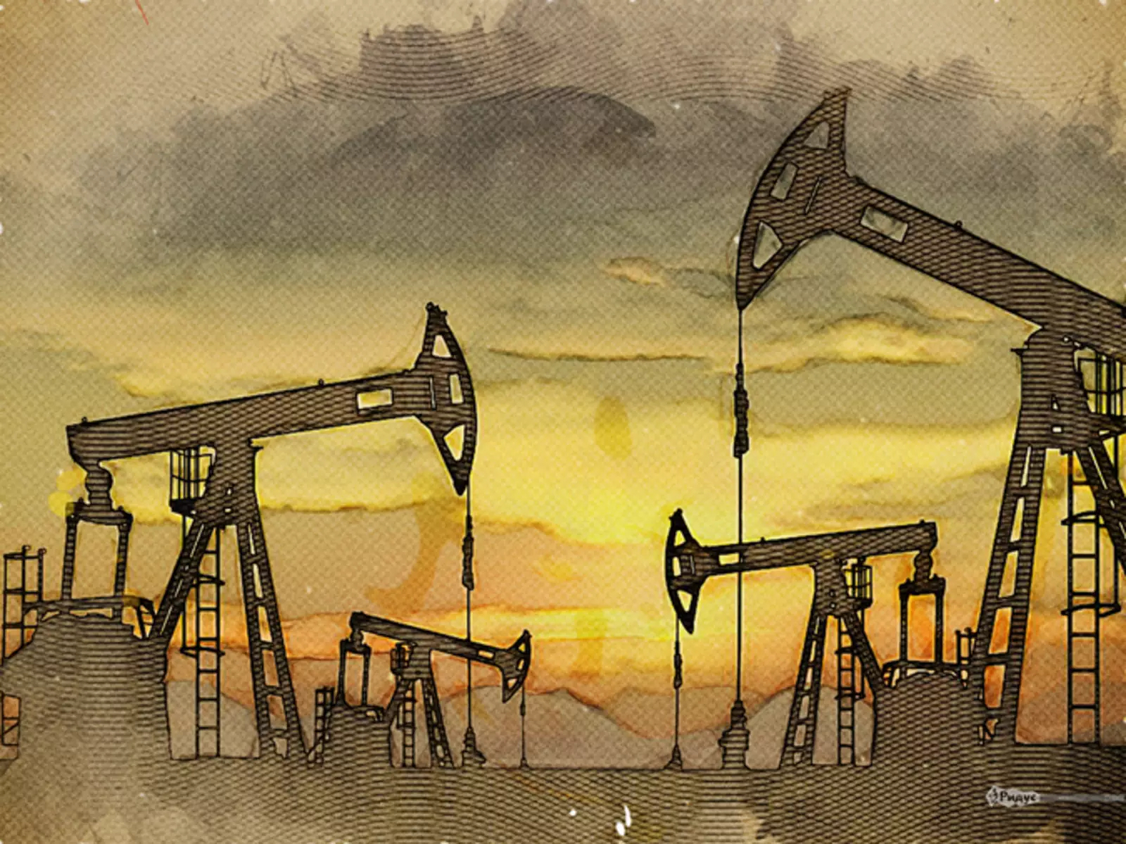 Нефтяная вышка картина