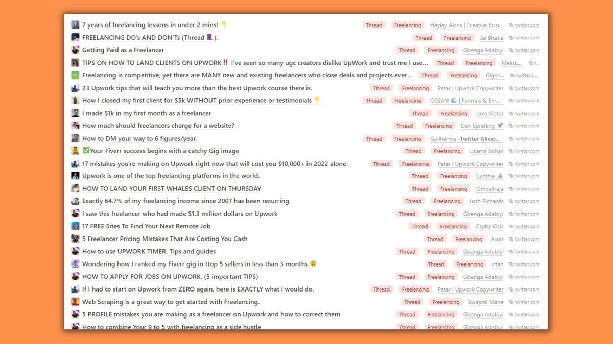 itsmeayyub's tweet photo. Freelancers having 10+ years of experience share their biggest mistakes and tips on how to make $5K per month

To make everything easier, I have put 49 threads inside a Notion

RT &amp; comment "MONEY" and it's yours 

(Must be following so I can DM you) https://t.co/4bczTSqS01