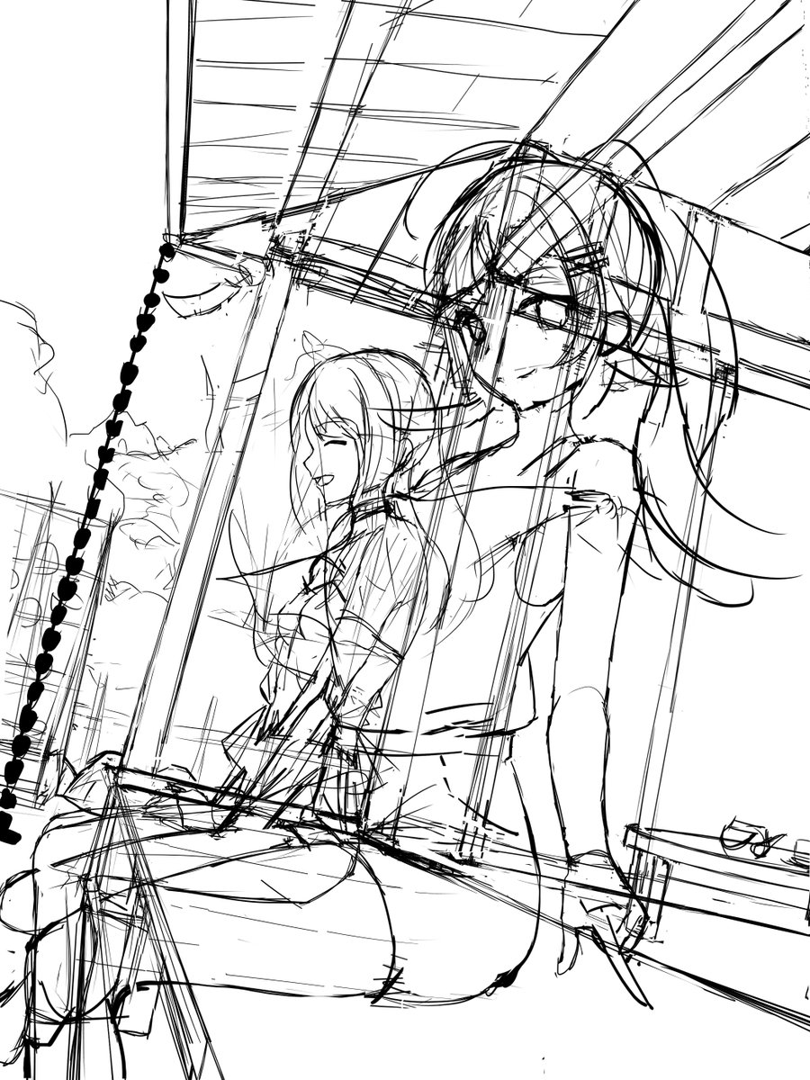 3枚目
真乃の下書き
どこに行った? 
#このタグを見た人はラフ画とその完成絵を見せる 