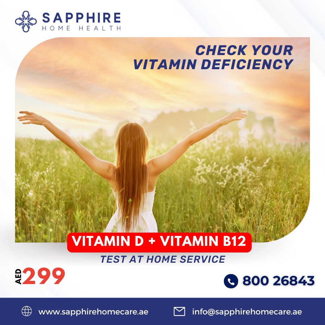 SapphireHHC's tweet photo. Check your Vitamin deficiency - Vitamin D &amp; Vitamin B12 test at Home 

For inquires &amp; Bookings Call ☎️ 800 26843

#vitamindrapidtest #vitamindtest #vitamind #vitaminb12 #vitaminb12test #vitamintestathome #dubai #UAE #labtestathome https://t.co/8M74ZdHLyT