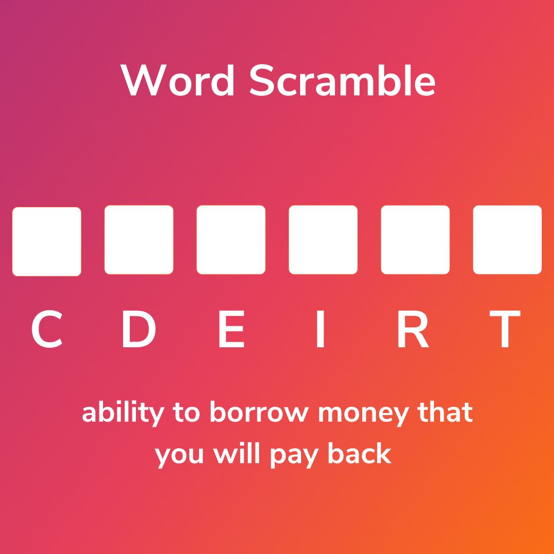 thecreditthing's tweet photo. Who guessed what it is? 

Comment below 

#thecreditthing #fintech #scramble https://t.co/oMhMdHOeX1