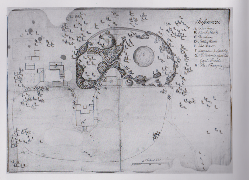 BrownCapability's tweet photo. #CapabilityBrown is credited w' plan for #Uppark #Petersfield #WestSussex c.1750 but recent archaeology casts doubt on this. In 1746 Sir Matthew Fetherstonhaugh had ordered a survey & plan from Thomas 'Sense' Browne for £300 (£550k). Plan lost to fire in 1989 so difficult to tell https://t.co/61lNxQ8Y8e