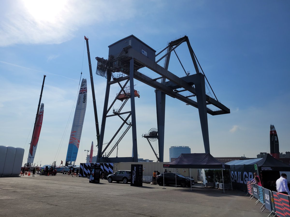 #SailGP #DenmarkSGP ⛵️🏁kicking off today! Race village and technical area/team bases at CMP container and cruise terminals in Nordhavn Copenhagen 🌱🛳️⚓. Wishing all teams two spectacular race days in Copenhagen! @SailGP @SailGPDEN https://t.co/DteGqtrhS1
