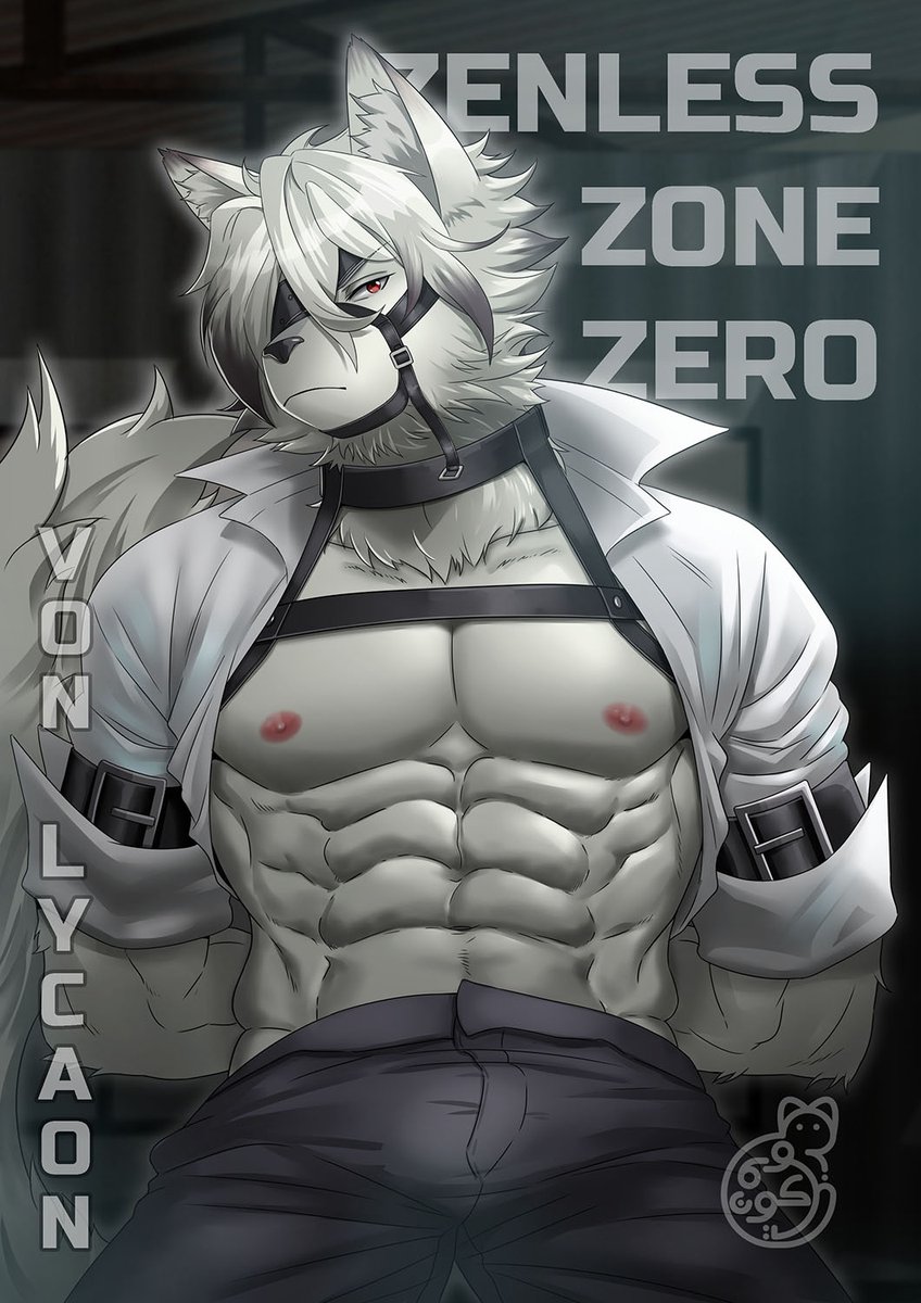 BayouKun's tweet photo. Yeah, I'm simping him.  HARD.🤭🤭

#VonLycaon 
#ZenlessZoneZero 
#zzzero 
#FANART https://t.co/gBIg6XMZG0