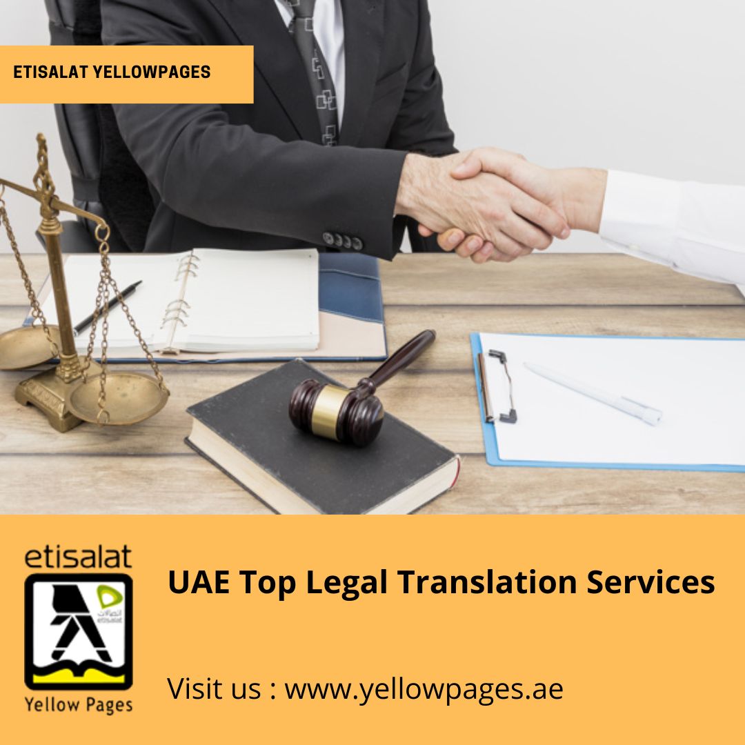 Get the list of Legal Translation Services in UAE. Etisalat Yellow Pages provides you with the top Legal Translation Services that offer high-quality Legal Interpreters 

Visit Us
yellowpages.ae/subcategory/ad…

#Legaltranslationservices
#LegalInterpreters
#LegalTranslationCompanies