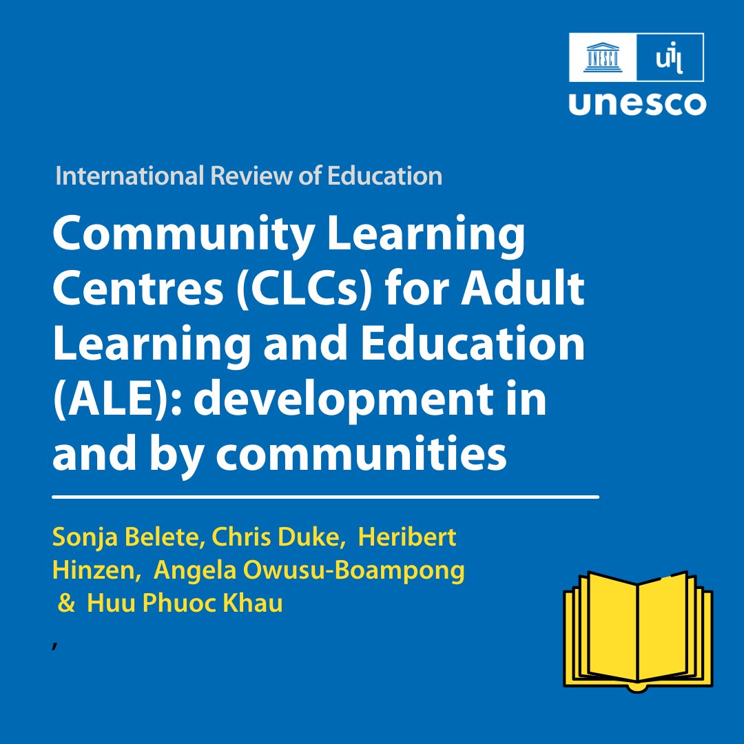 UIL's tweet photo. What conditions are conducive to having more and better adult learning and #education β and which roles can Community Learning Centers and other community-based learning institutions play?
Read our @IntRevEd article to find out ππΎ https://t.co/E7k5GDFY5S https://t.co/be0DWiGFEd