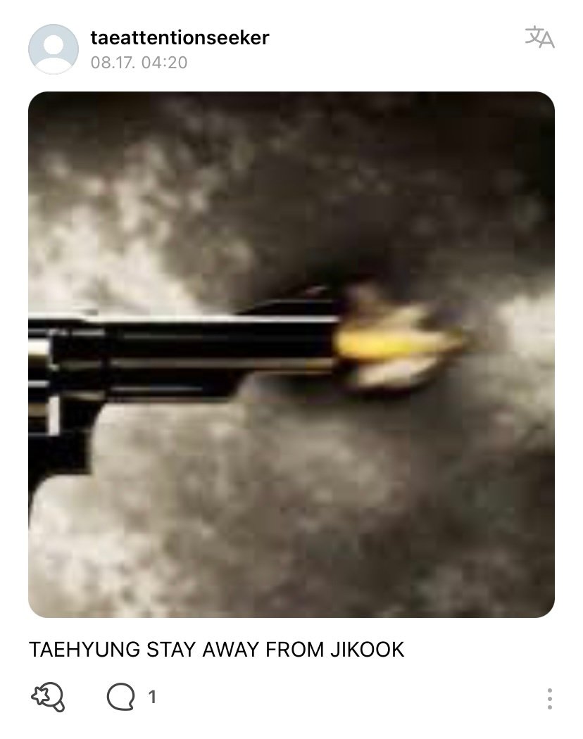 bangtan_kun's tweet photo. This is serious!
@bts_bighit @HYBEOFFICIALtwt @BIGHIT_MUSIC ,
we inform you that @weverseofficial  is no longer a safe app and we ask you to investigate these treats by people  against Kim Taehyung,and we demand the highest security from now on from any future attack on his life https://t.co/zC0OGpuEY0