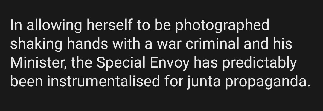 knt_kyaw's tweet photo. @UNGeneva Correction, Noeleen Heyzer didn't visit Myanmar, she visited the Burmese military. https://t.co/eSutTMer5Q