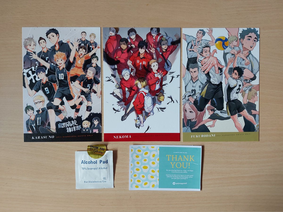 kegayamatobio's tweet photo. 8th wave of (late) feedbacks~
thank you @gojoeggstall for the hq team postcards and @4tetsunoya for hosting the split!!! safe and secure sila dumating sakin 🤗 finally may mga team-themed papels na rin ako 🥺 #salamatgojo https://t.co/sYHM5ylBXp