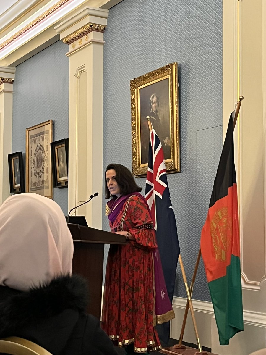 “The Taliban did not happen in a vacuum and nor are they a presumed natural outcome of Afghan culture. They are a product of decades of foreign powers’ interference and failure.” <a href="/Durkhanai/">Durkhanai</a> at the <a href="/CityofAdelaide/">CityofAdelaide</a>’s reception for Afghanistan Independence Day 🇦🇫