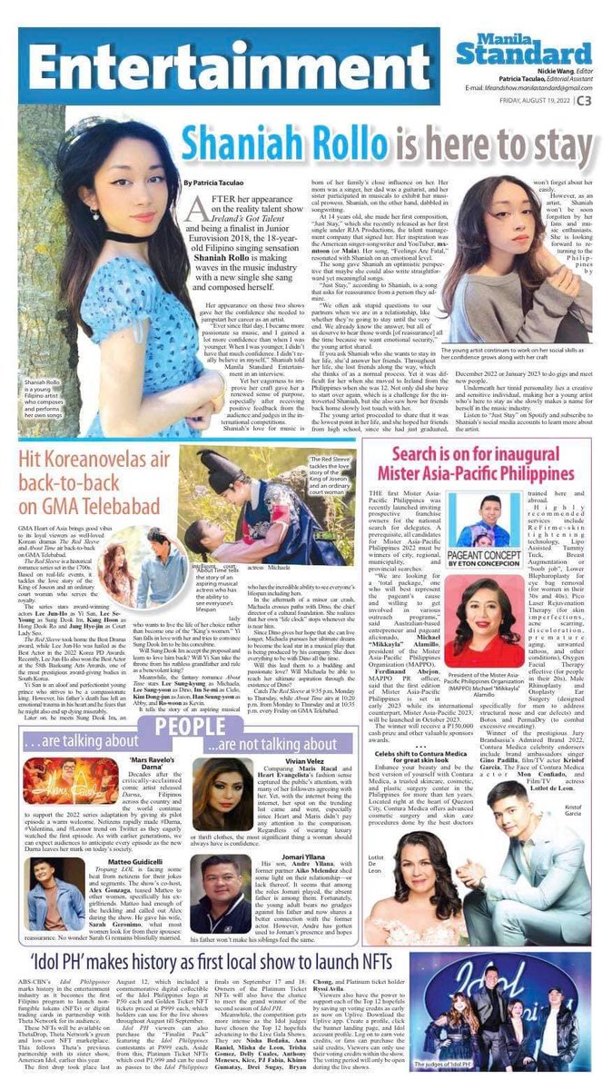 Thank you @ManilaStandard for this article mentioning also @IrelandGotTalent and @IrelandEurovision #JustStay