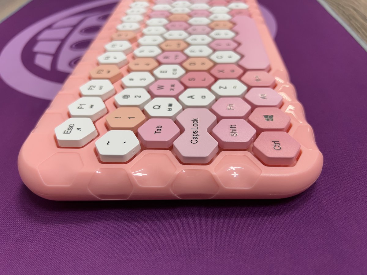 547 번째 이벤트 입니다

이번에는 육각 키캡 디자인의 핑크색 무선 키보드 마우스 세트로 진행하겠습니다!

팔로우 + 리트윗 해주신 분들 중 한분 추첨해서 드릴게요

8월 25일 목요일에 추첨하겠습니다!

(제품 정보는 타래에 있습니다)