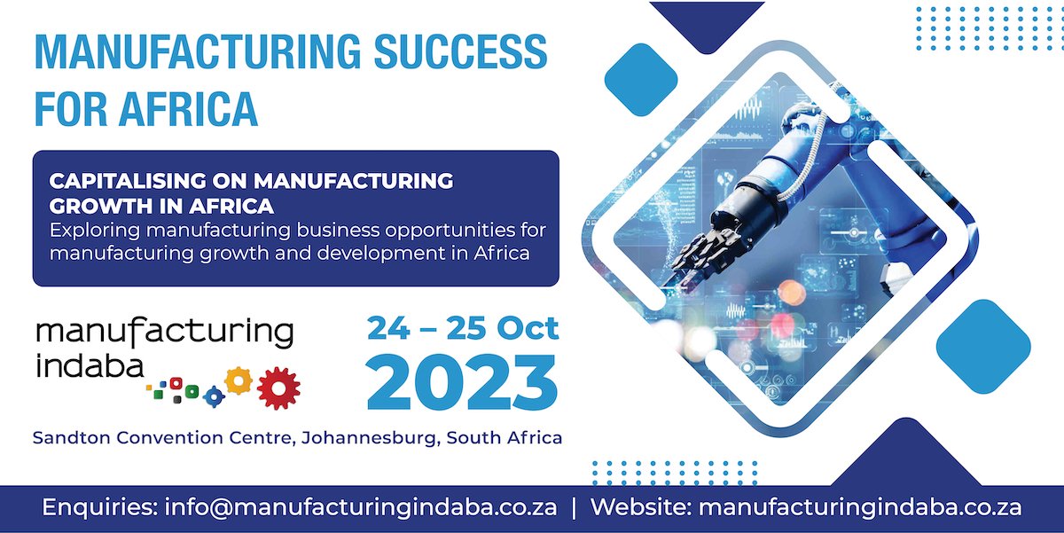 IndabaManufact's tweet photo. The annual Manufacturing Indaba will be celebrating its 10th edition in 2023, marking a decade of forging powerful partnerships. 

RE: https://t.co/DAi9ZU3HXh 

#MFGIndaba #manufacturing #capitalising #growth  #Africa #opportunities #development https://t.co/CPmQWVpoPz