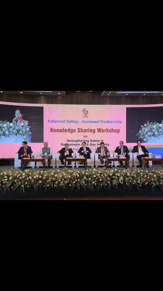 PNGRB organized a "Knowledge sharing workshop on strengthening safety in Downstream Oil &amp; Gas Industry"  in association with IOCL.
Sh D S Nanaware Dir (pipelines)  IOCL delivered keynote address. ED &amp; SH, RSO and ED, RS RSO also attended. <a href="/ChairmanIOCL/">ChairmanIOC</a> <a href="/DirMktg_iocl/">Director (Marketing), IndianOil</a>