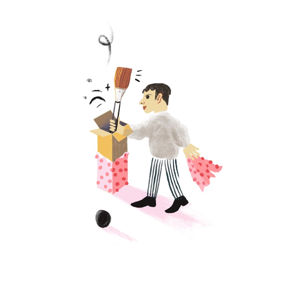 My friend <a href="/BridieCheeseman/">Bridie Cheeseman</a> made me some cute little icons for my #Joesbrushset <a href="/Procreate/">Procreate</a> brush club membership tiers on <a href="/kofi_button/">Ko-fi</a>. This one is for £1 a month for at least one exclusive brush! Link in my bio!