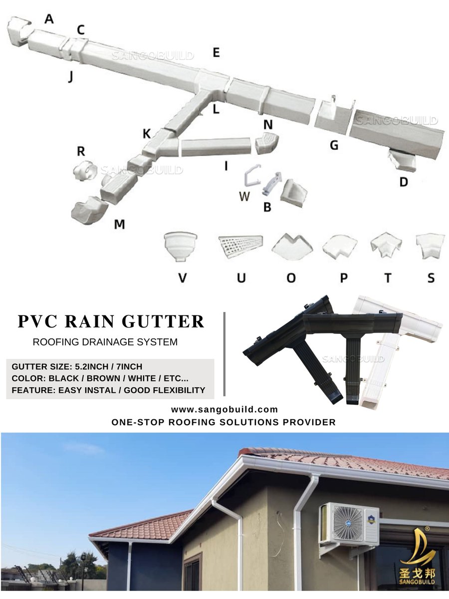 SANGOBUILD® PVC RAIN GUTTER SYSTEM. 🙋‍♂️

Hey, get your lovely roof installed with the economical, durable, functional drainage system! Make your roof stand out! 🏡🏡

Perfectly matching with stone-coated metal roof, asphalt shingle roof or etc.
#roofgutter
#roofgutters
#raingutter