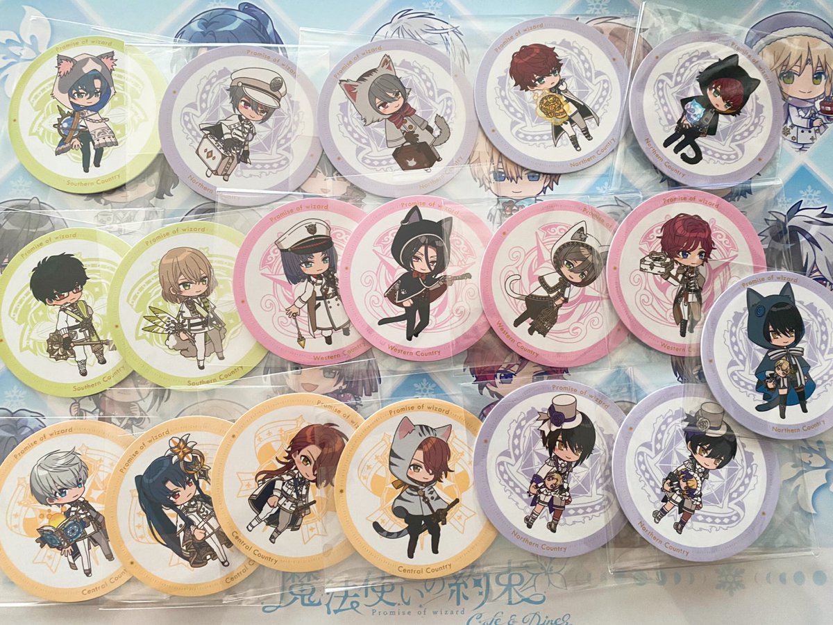 魔法使いの約束 コースターvol.2

譲▶︎フィガロ、オーエン、ミスラ、レノックス、ルチル、ムル、シャイロック、ラスティカ、クロエ、スノウ、ホワイト、アーサー、オズ、カイン
求▶︎ネロ（白≫猫）≫ブラッドリー（猫≫白）
※上段ネロとの交換のみ、白2猫1決まり次第条件変更

 #まほやく