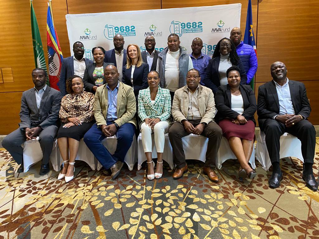 MVAFundNamibia's tweet photo. Flash Back Friday - The #Sincephetelo Motor Vehicle Accident Fund delegates from #Eswatini during a familiarization visit to benchmark the Fund’s business model earlier this month. https://t.co/QATzgcFUGR