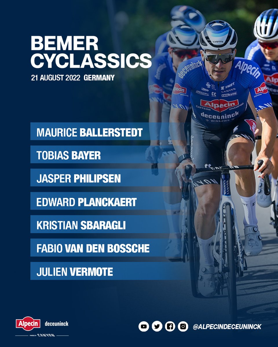 🇩🇪 #BemerCyclassics

We're excited to race <a href="/BemerCyclassics/">Bemer Cyclassics Hamburg</a> for the first time on Sunday! 

Here's our lineup. ⤵️