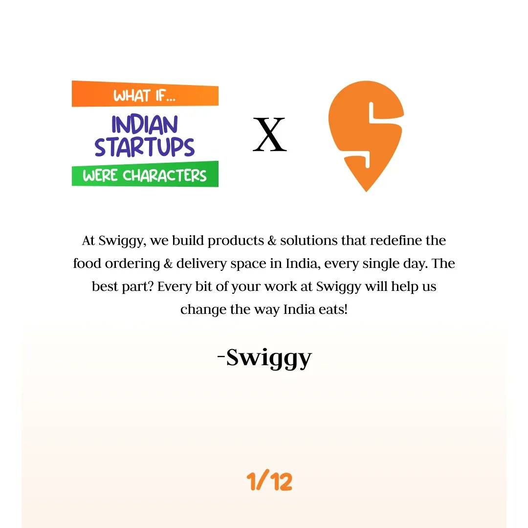 grukhs's tweet photo. Hello very limited no of followers. Here's something I have been working on, in my free time and I would love to share this 12 part series of "What if...Indian Startups were characters" 

Starting with our beloved @Swiggy 
#MakeInIndia #procreateart #illustration https://t.co/w9cTfJuxK6