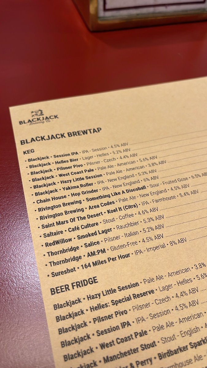 blackjacktap's tweet photo. THE BEER UP HERE

Today's the day! Us, @grubmcr and @runawaybrewery have teamed up for weekend of free beer festival deliciousness. Look at the opening lineup!! Open til 11pm, free brewery tours at 7 and half 7 :) https://t.co/H4VsMYgLAV