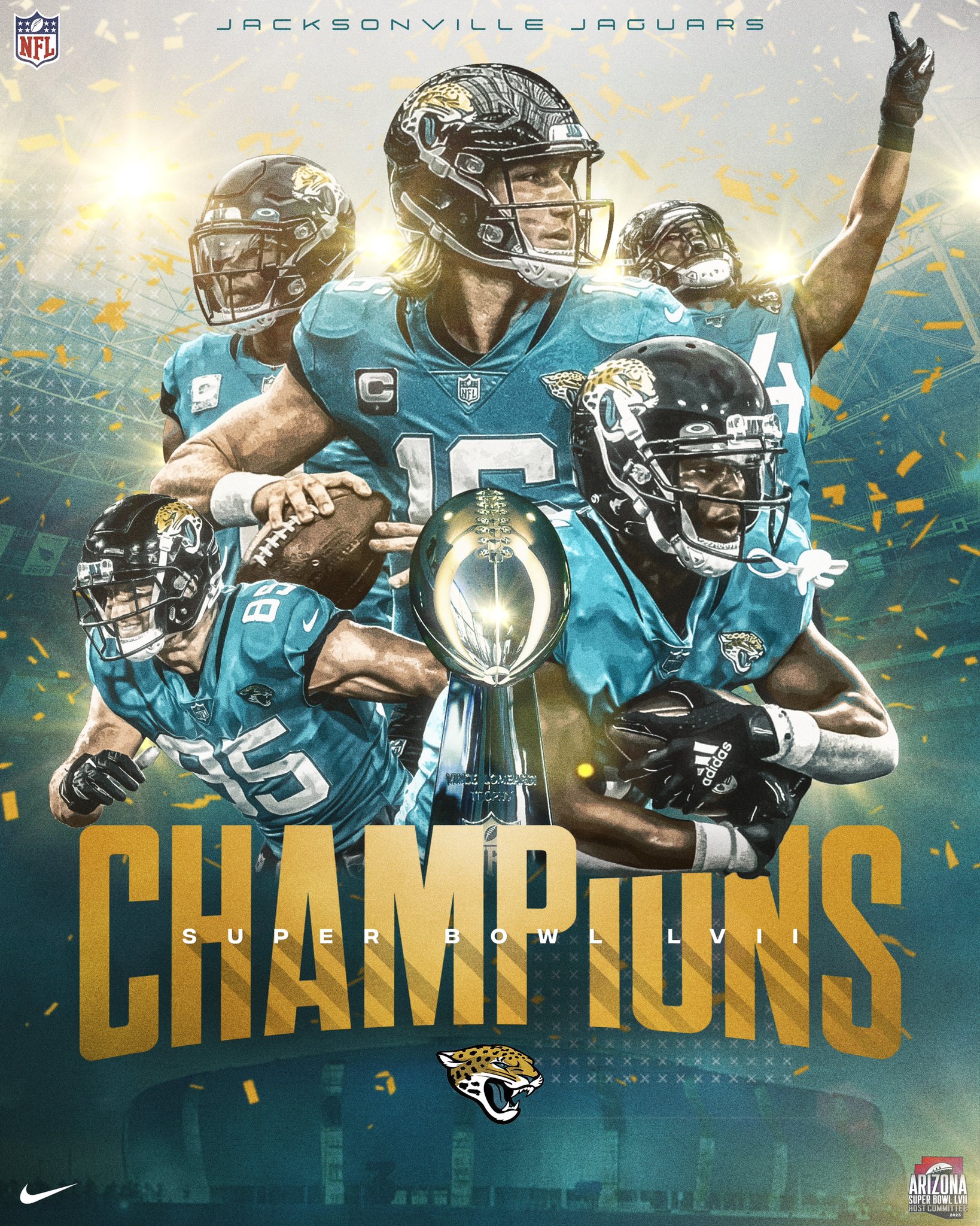 Josh Mindemann on X: 'We had our first challenge in the Sports Creative  group chat I'm in and the prompt was a championship graphic for the Jacksonville  Jaguars as if they won