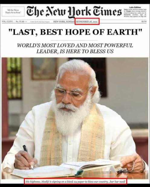 swati_mishr's tweet photo. इस फेक तस्वीर को वायरल कराने वालों को लग रहा है कि NYT ने दिल्ली के एजुकेशन पर पेड आर्टिकल छापा है, जबकि NYT ने साफ किया है कि उसका आर्टिकल ग्राउंड रिपोर्टिंग वाली न्यूज़ कवरेज है. हमेशा पेड खबरें छपवाने वालों को लगता है कि हर खबर पेड है. https://t.co/tecke6Ozuq