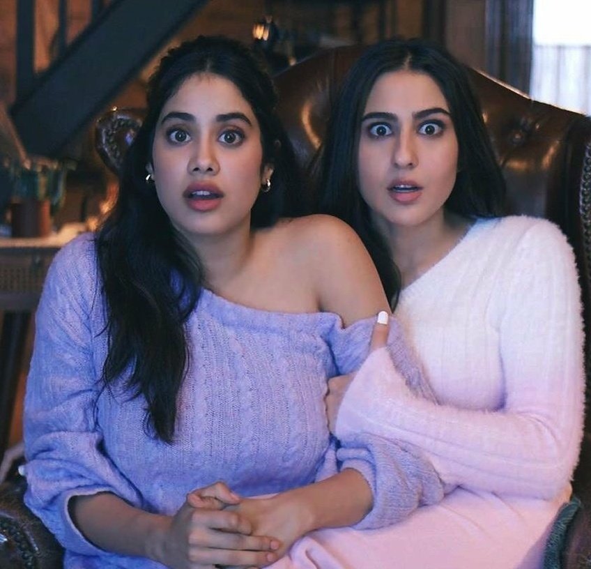 KollyCensor's tweet image. Jhanvi Kapoor - Sara Ali khan