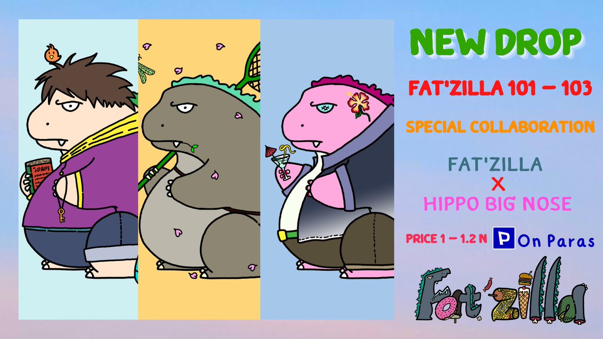 I'm back!!!!!
กลับมาแล้วจ้า
หลังจากเงียบหายไป 10 ปี วันนี้วันดีไม่รู้ว่าวันอะไรละ
แต่จะลงงานไง5555555
🔥 Fat'zilla 101 - 102  / 1 N
🐵Fat'zilla x HippoBigNose  / 1.2 N
@HippoBigNose 

Discord : discord.gg/bsU2jgT4Qz

#NFTTHAILAND #NFTCommmunity #NFTdrop #NFTartist #NEARProtocol