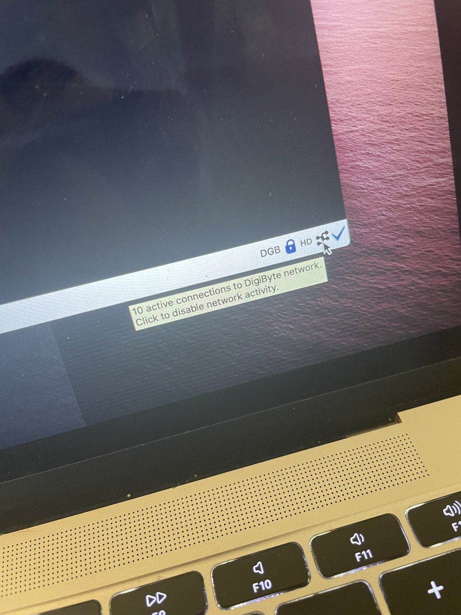 My full #DigiByte has Node 10 active connections.

1st 👇🏾
Download and install the #DGB core wallet!

Second 👇🏾
Forward your device IP address to port 12024.

Third 👇🏾
Sounds complicated but being honest it’s quite simple, and I am here to help.

<a href="/coinkit_/">CoinKit</a> give 5 1 $DGB