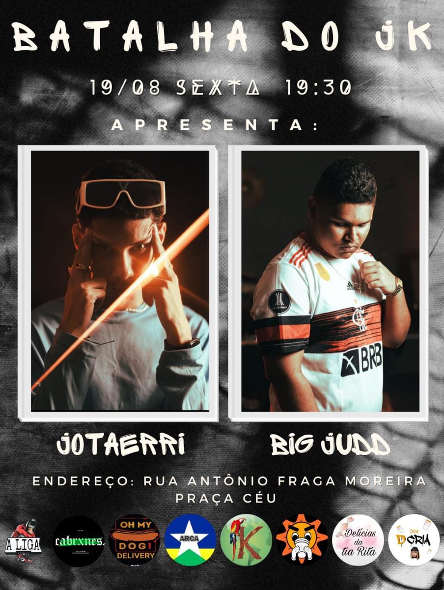 Hoje tem Batalha do JK com Copão de Cria &amp; pocket show do <a href="/jxtaerri/">Edhillan Junior</a> e BIG JUDD!!!!! Vamo colar🤞🏾🇧🇷🇧🇷🇧🇷🇧🇷