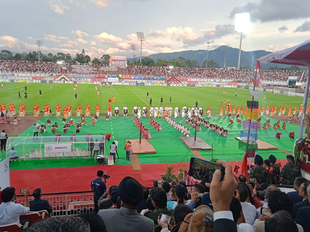 nccner's tweet photo. A total of 500 Cadets &amp; Staff of Gp Imphal attended Durand Cup Inaugural Match. The Cadets were amazed at the super show put up by Army &amp; local troupes &amp; the Match. Hon'ble RM, CM &amp; COAS graced the occasion.@HQ_DG_NCC @proshillong @drajaykumar_ias @SpokespersonMoD https://t.co/Rwst8AoV4I